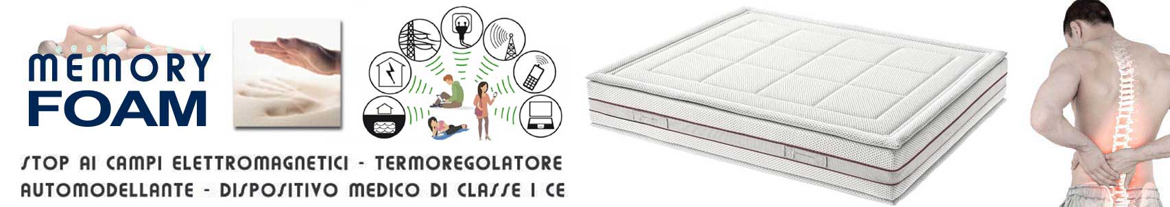 memory foam stop elettromagnetismo materassi bondavalli mantova